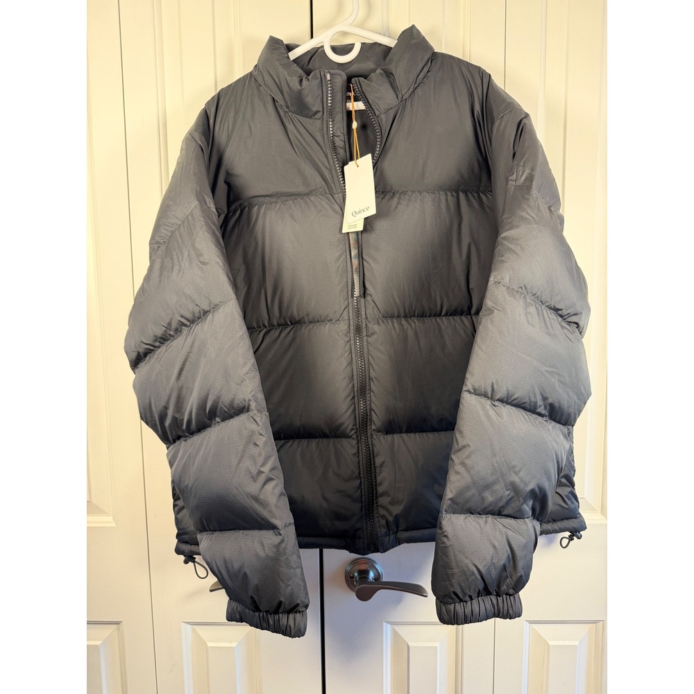 Quince Responsible Down Puffer Jacket Mens XXL Black Quilted Winter Coat NWT